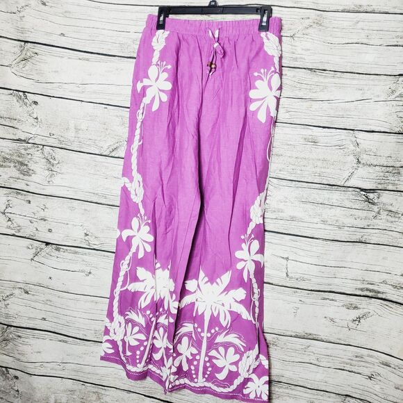 Rachel Zoe Pink  Elastic Comfort Waistband Vacation Pants Size Small NWT - Picture 1 of 10